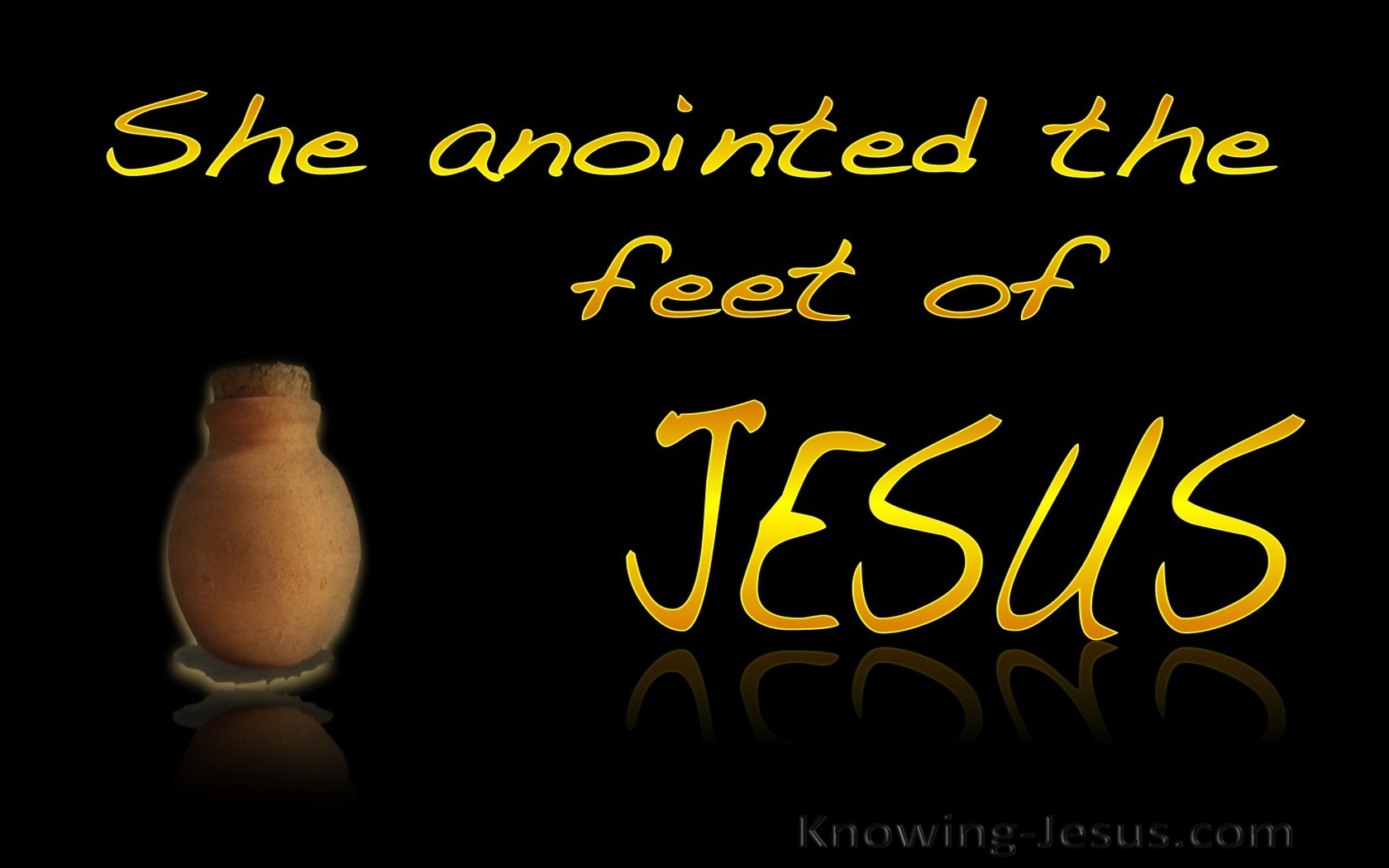 John 12:3 She Anointed The Feet Of Jesus (yellow)